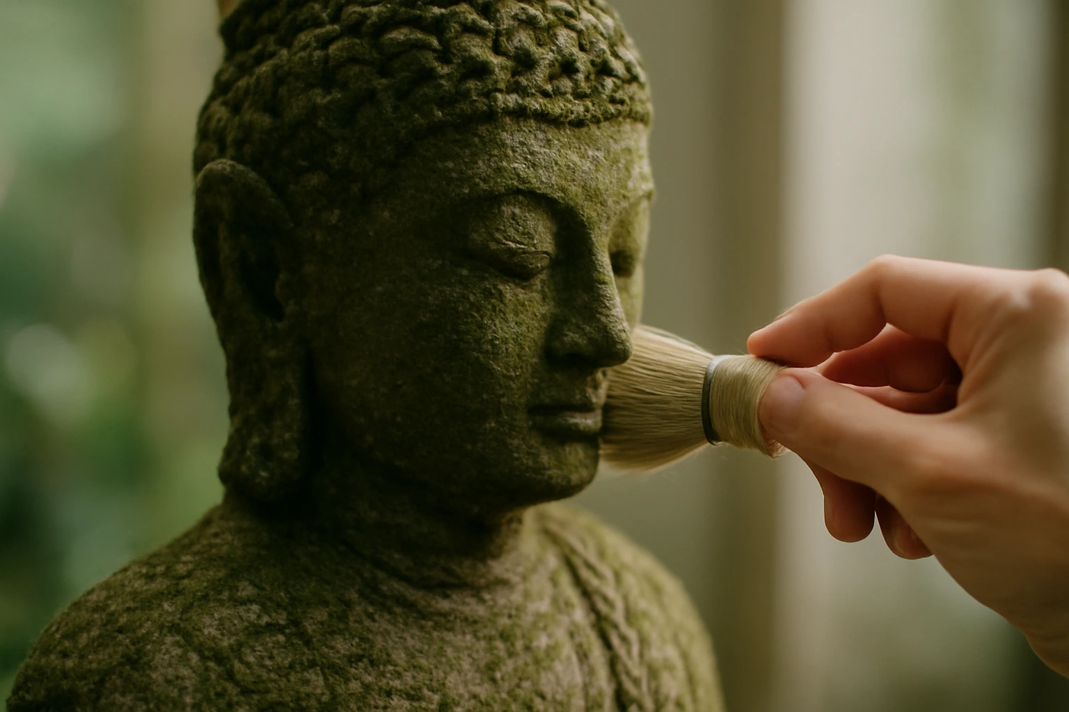 Bảo trì đồ lớn: tượng ngoài sân, đồ gỗ và đồ đồng trong nhà